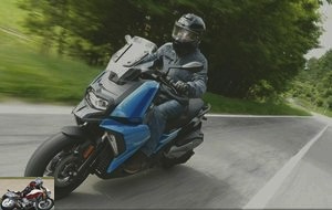 BMW C400X on the road