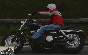 Harley-Davidson Dyna Fat Bob on highway