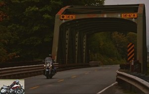 Harley-Davidson Road King '107' on fast road