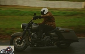 The Harley-Davidson Road King Special on a curve