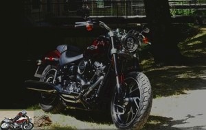 The Harley-Davidson Sport Glide 107 without fairings and cases