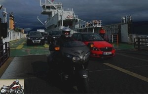 Departure of the ferry in Honda F6B