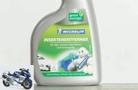 Insect removers and paint polishes for motorcycles in the test