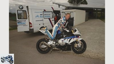 Karl Maier with BMW S 1000 RR on the dirt track