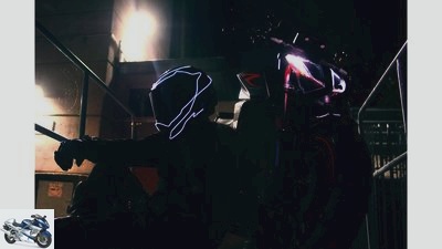LightMode - glowing retrofit kits for motorcycle helmets