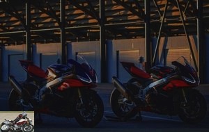 The two colors of the Aprilia RSV4 Factory