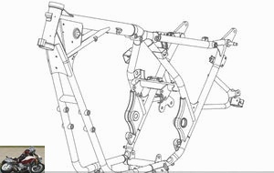 The frame of the Benelli Imperiale 400