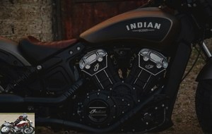 The Scout's V-Twin remains the same on the Bobber