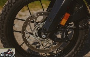 Front brake of the KTM 390 Adventure