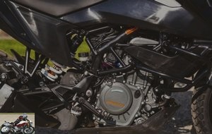 Engine of the KTM 390 Adventure