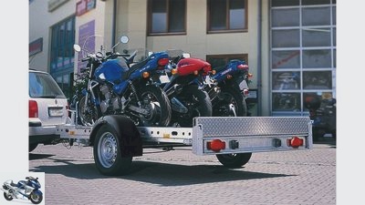 Market overview motorcycle trailers - for hobby freight forwarders