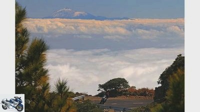 With the motorcycle in the Canaries - on the way on La Palma