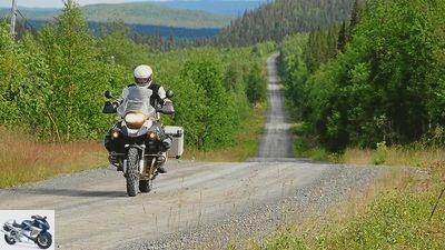 With the motorcycle in Sweden - Lapland
