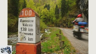 Traveling by motorcycle in Romania