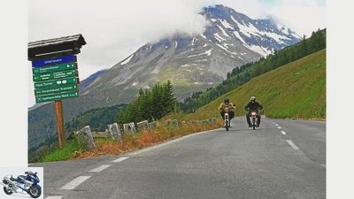 With four mopeds on the Grobglockner