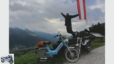 With four mopeds on the Grobglockner