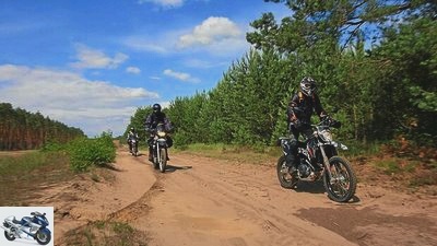 Motorcycle enduro tour from Berlin to the Baltic Sea: Mark Brandenburg