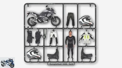 Complete motorcycle equipment under 1000 euros