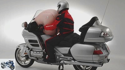 Motorcycle airbag from Honda