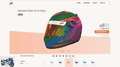 Customize motorcycle helmets helmade configurator