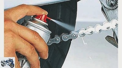 Clean and maintain motorcycle chains