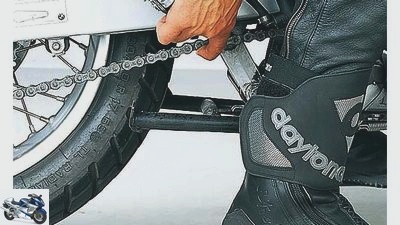 Clean and maintain motorcycle chains
