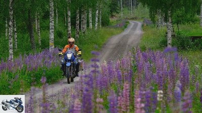 Motorcycle tour - border between Sweden and Norway