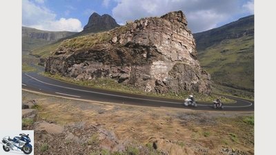 Motorcycle tour - on the road in Lesotho - South Africa