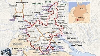 Motorcycle tour through the Hegau-Bodensee region