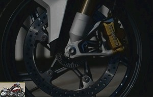 ABS Pro Integral - Double floating disc brake, Ø 320 mm, four-piston brake calipers