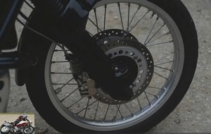 The front brake of the XRV 750