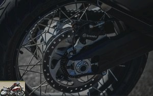 The spoked rim of the Ducati Multistrada 950 S Touring