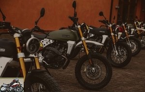 The current Caballero 500 range with Flat Track, Rally and Scrambler