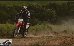 Honda CRF 250 L in action on road