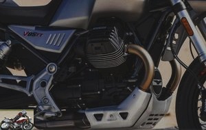 The 853 cc engine of the Moto Guzzi V85 TT
