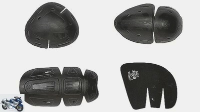 Retrofit protectors for motorcycle clothing in the test