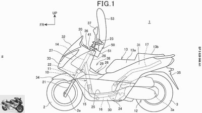 New Honda airbag patents for motorcycles and scooters