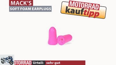 Earplugs for motorcyclists in the product test
