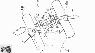Patent for tricycle with tilting technology from Kawasaki