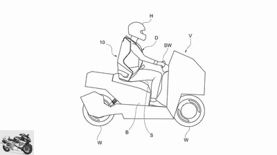 Patent for seat belt on scooters: Still with a helmet