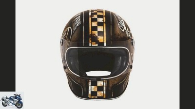 Premier retro helmets with signs of wear and tear