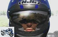 Product test full-face helmets with integrated sun visor