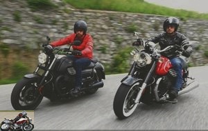 Moto Guzzi Audace and Eldorado on the national road