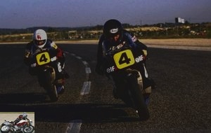 Ron Haslam (left) was present at Le Castellet to provide advice