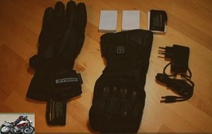 Esquad Miler heated gloves batteries and charger