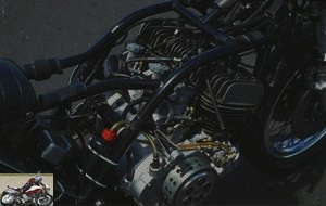 The 498cc 3-cylinder engine