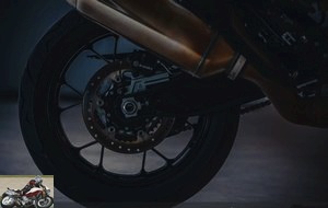 Braking is combined with Bosch ABS with cornering and offroad function