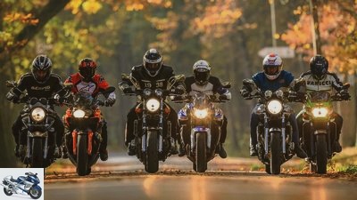 In-line four-cylinder motorcycles in comparison