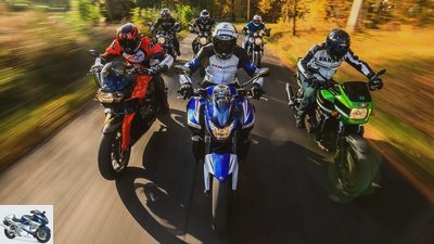 In-line four-cylinder motorcycles in comparison