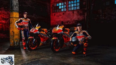 Repsol Honda MotoGP Team 2021 with Marc and Pol